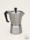 COFFEEDDICTED Stovetop Espresso Maker 6 Cup Silver